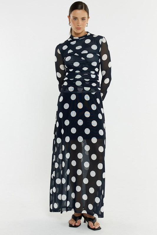 Sass Clothing Pammie Mesh Skirt (Spot)