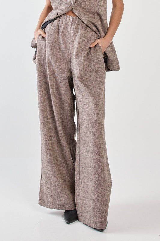 Sass Clothing Thalia Pull On Pant (Chocolate Birdseye)