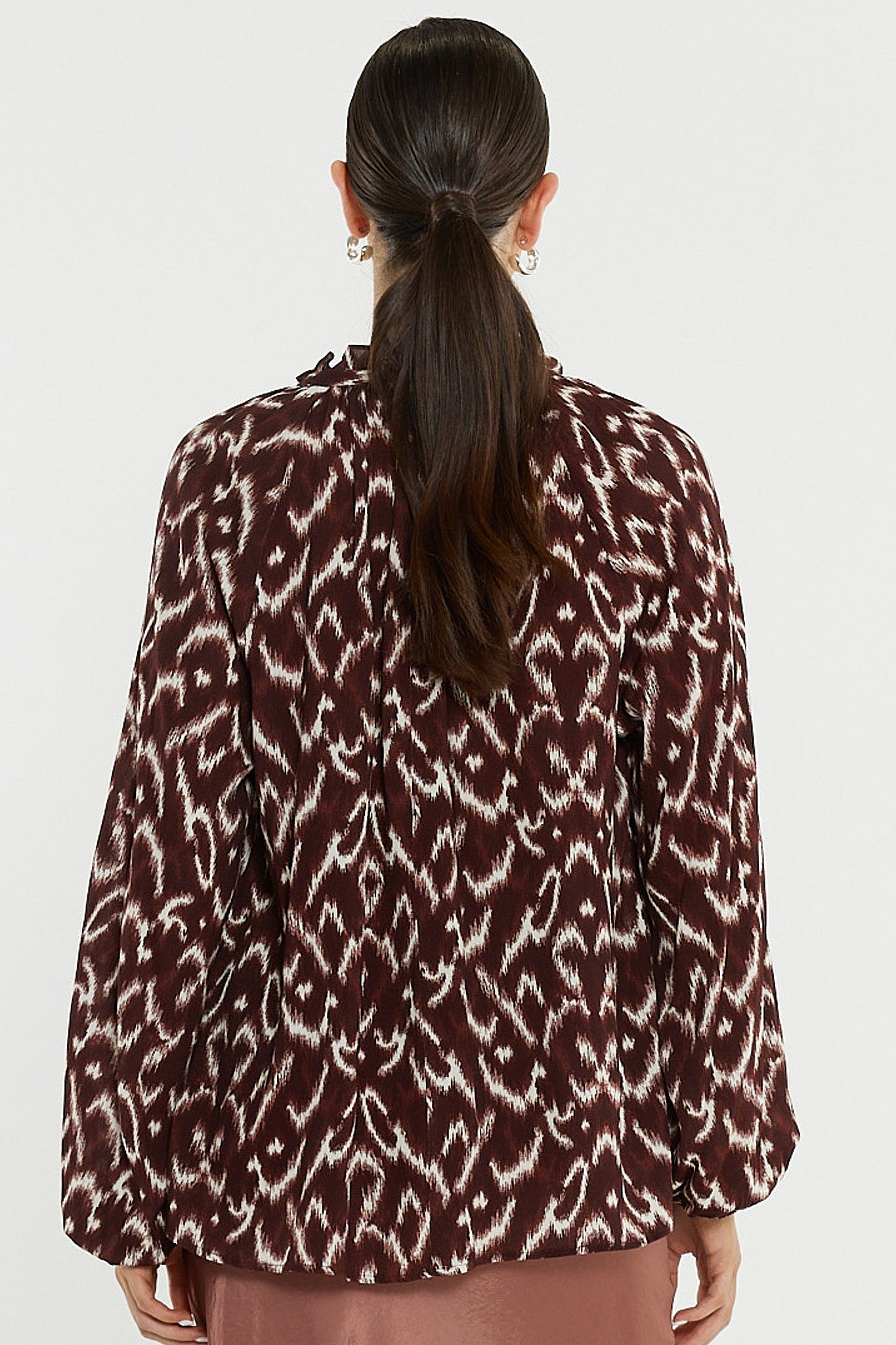 Sass Clothing Willow Tie Front Blouse (Ikat)