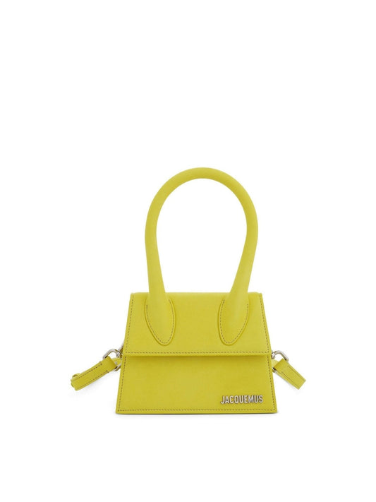 JACQUEMUS Le Chiquito Moyen Leather Bag (Yellow)