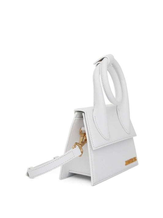 JACQUEMUS Le Chiquito Noeud Leather Bag (White)