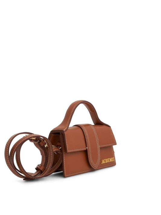 JACQUEMUS Le Bambino Mini Leather Bag (Brown)