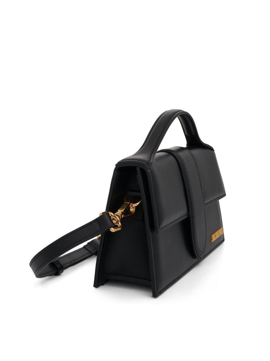 JACQUEMUS Le Grand Bambino Leather Bag (Black)