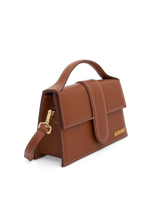 JACQUEMUS Le Grand Bambino Leather Bag (Brown)