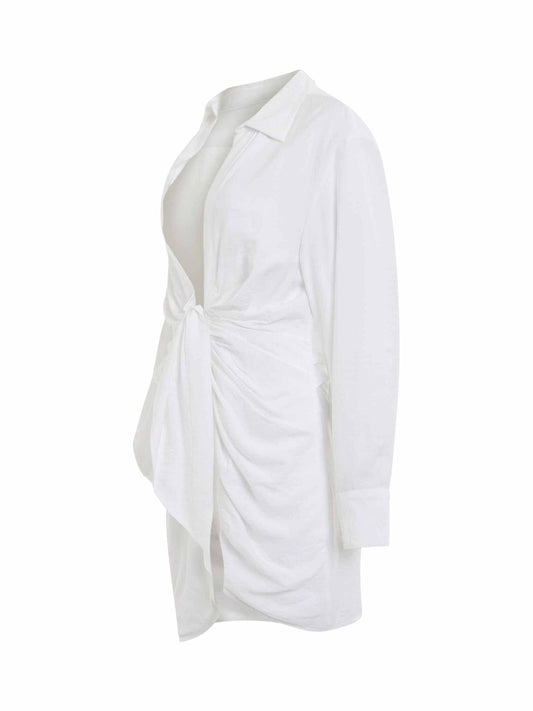 JACQUEMUS Bahia Sash Dress (White)