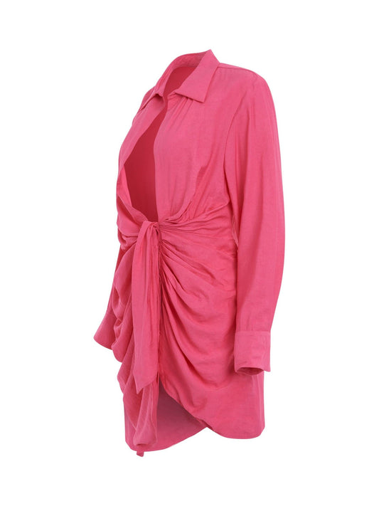 JACQUEMUS Bahia Sash Dress (Pink)