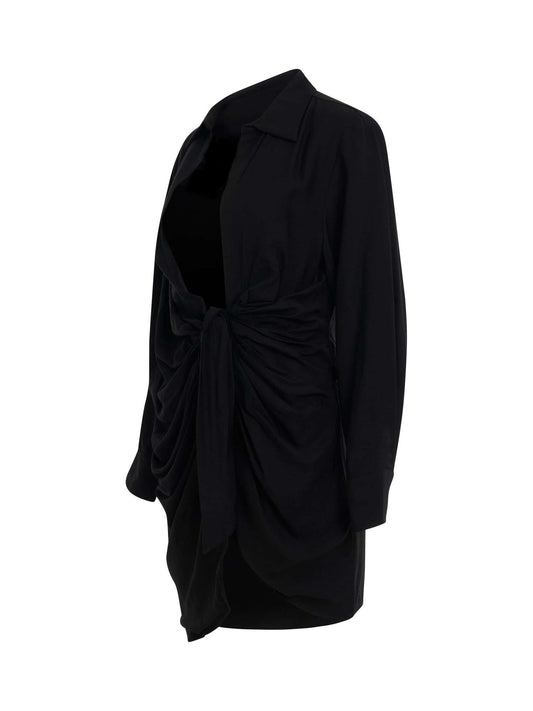 JACQUEMUS Bahia Sash Dress (Black)
