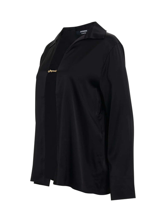 JACQUEMUS Notte Open Charm Shirt (Black)