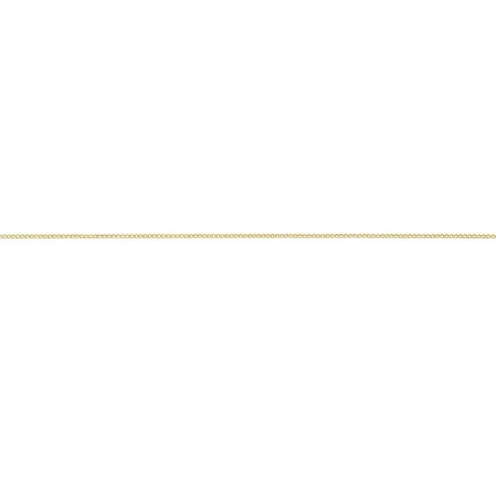 Image of Necklaces. Product name - 9kt Yellow Gold Diamond Cut Curb Chain Necklace 45cm in colour by brand - Bevilles