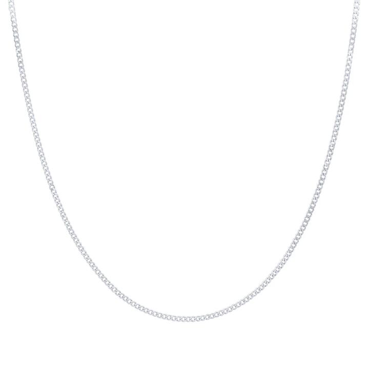 Image of Necklaces. Productname: 9kt White Gold Curb Chain Necklace 45cm in Gold colour by brand - Bevilles