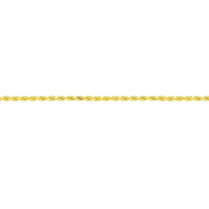 Image of Necklaces. Productname: 9kt Yellow Gold Silver Filled Rope Necklace 55cm in Gold colour by brand - Bevilles