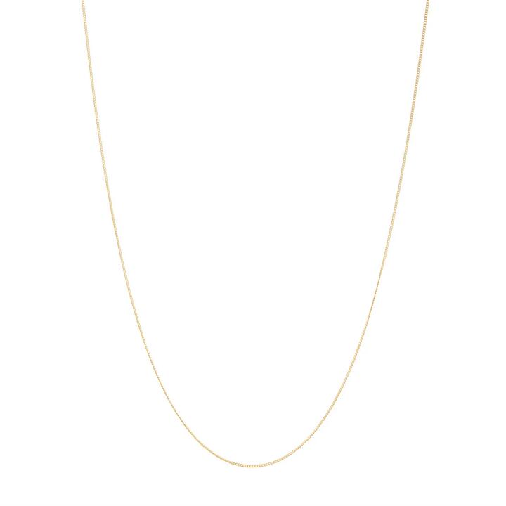 Image of Necklaces. Productname: 9kt Yellow Gold Diamond Curb Necklace Chain 45cm in Gold colour by brand - Bevilles