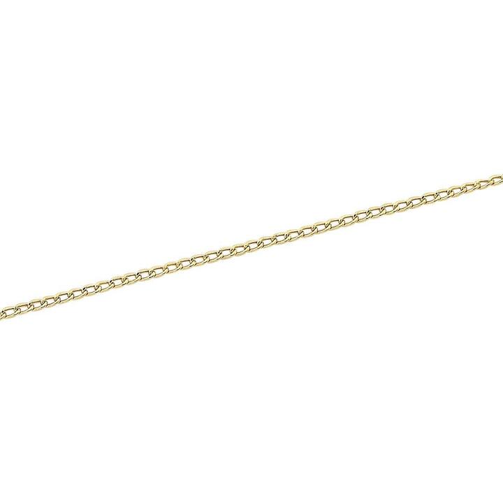 Image of Necklaces. Product name - 40cm Open Curb Chain in 9kt Yellow Gold in colour by brand - Bevilles