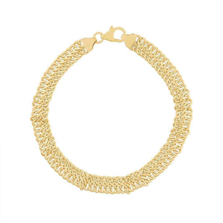 Image of Bracelets. Productname: 9kt Yellow Gold Fancy Infinity Bracelet 19cm in Gold colour by brand - Bevilles