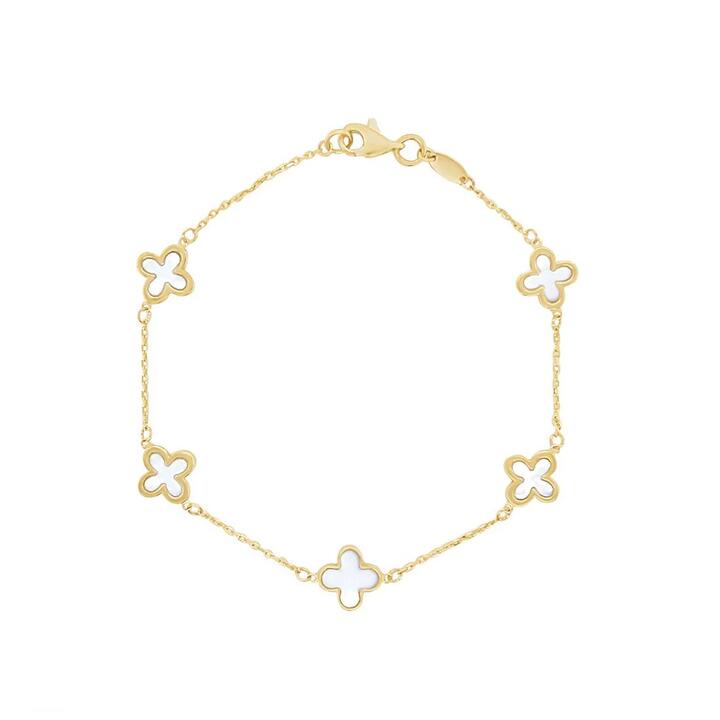 Image of Bracelets. Productname: 9kt Yellow Gold Mother of Pearl Bracelet in Gold colour by brand - Bevilles