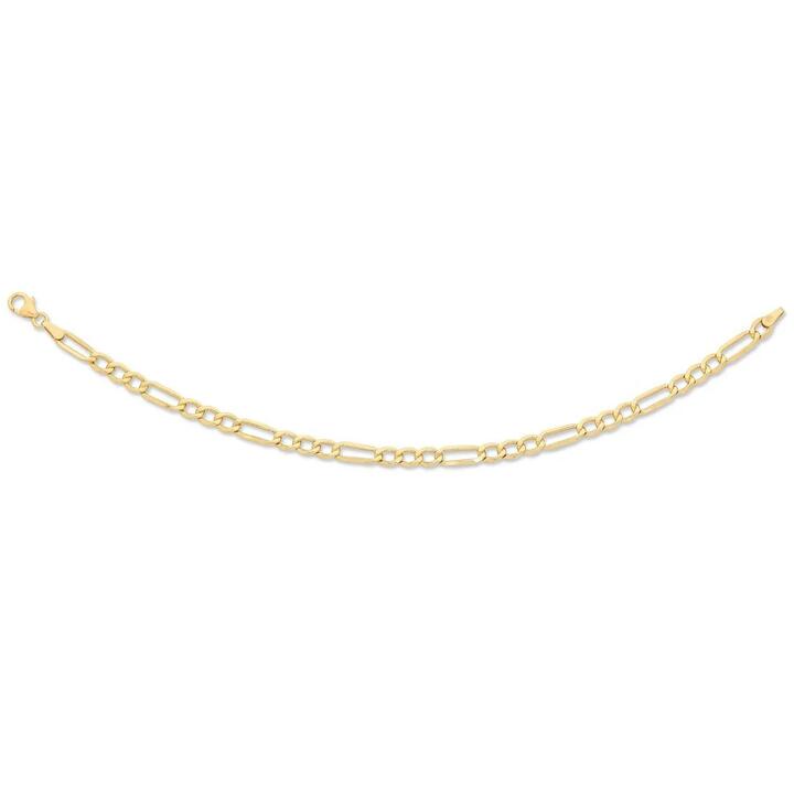 Image of Bracelets. Product name - 19cm Figaro Bracelet in 9kt Yellow Gold in colour by brand - Bevilles