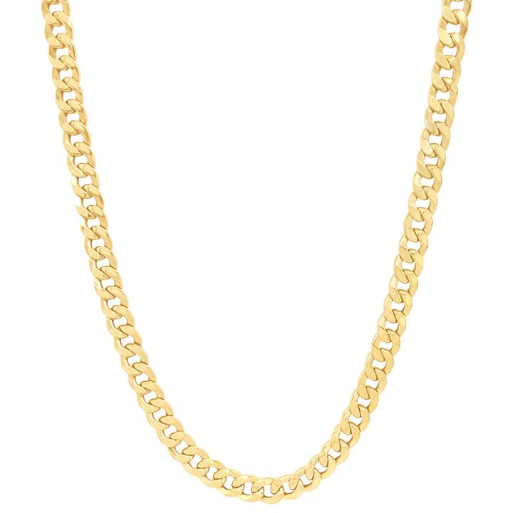 Image of Necklaces. Product name - 55cm Oval Curb Chain in 9kt Yellow Gold in colour by brand - Bevilles