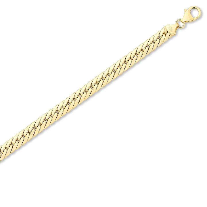 Image of Necklaces. Product name - 9kt Yellow Gold Herringbone Necklace 45cm in colour by brand - Bevilles