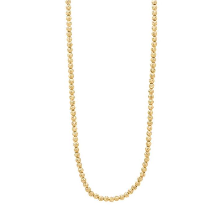Image of Necklaces. Productname: 9kt Yellow Gold Diamond Cut Rolo Ball Chain Necklace 45cm in Gold colour by brand - Bevilles