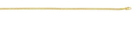 Image of Necklaces. Productname: 60 Gauge Curb 9kt Yellow Gold Necklace 55cm in Gold colour by brand - Bevilles