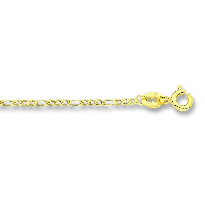 Image of Necklaces. Product name - 9kt Yellow Gold Bonded Figaro Necklace 45cm in colour by brand - Bevilles