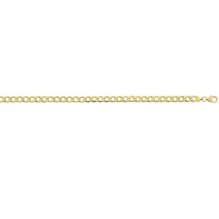 Image of Necklaces. Product name - 9kt Yellow Gold Bonded Open Curb Necklace 55cm in colour by brand - Bevilles