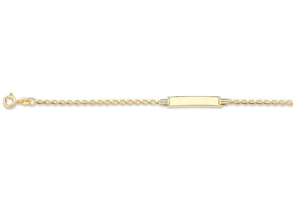 Image of Bracelets. Productname: 16cm Link I.D. Bracelet in 9kt Yellow Gold in Gold colour by brand - Bevilles