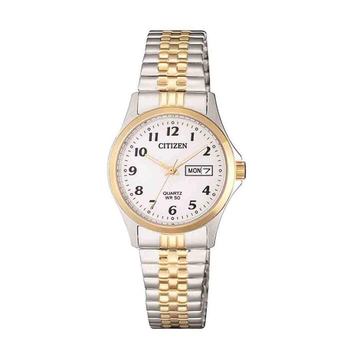 Image of Watches. Productname: Citizen Ladies Two Tone Watch Model EQ2004-95A in Watch colour by brand - Citizen