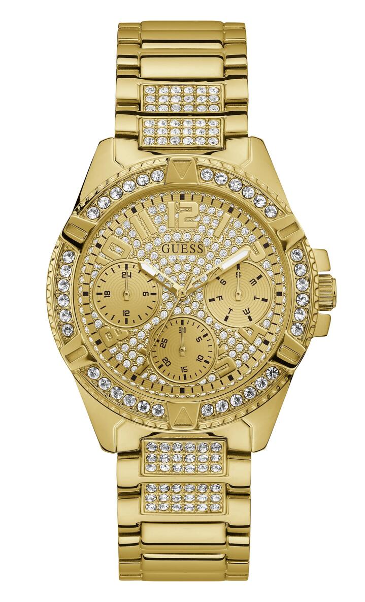 Image of Watches. Productname: Guess Lady Frontier Crystal Gold Watch W1156L2 in Watch colour by brand - Guess