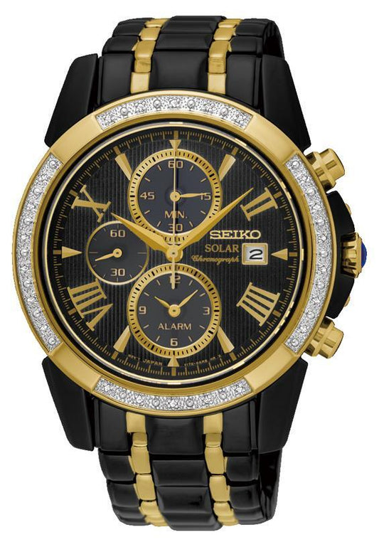 Image of Watches. Productname: Seiko Le Grand Sport Solar Diamond Set Men's Watch SSC514P in Watch colour by brand - Seiko