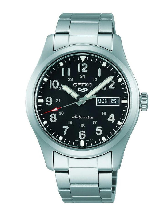 Image of Watches. Productname: Seiko Automatic Black and Silver Men's Watch SRPG27K in Watch colour by brand - Seiko