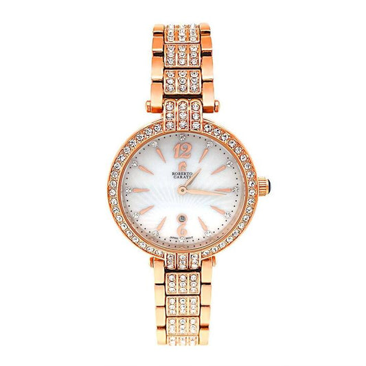 Image of Watches. Productname: Roberto Carati Winslet Crystal Rose Coloured Women's Watch M9061-V3 in Watch colour by brand - Roberto Carati