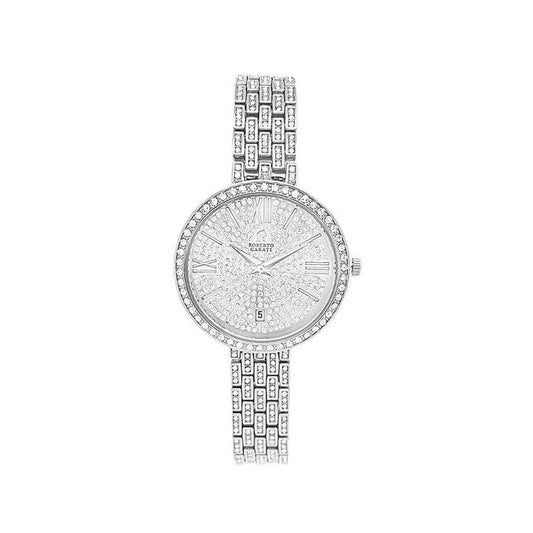 Image of Watches. Productname: Roberto Carati Crystal Belle Silver Watch M9611-V1 in Watch colour by brand - Roberto Carati