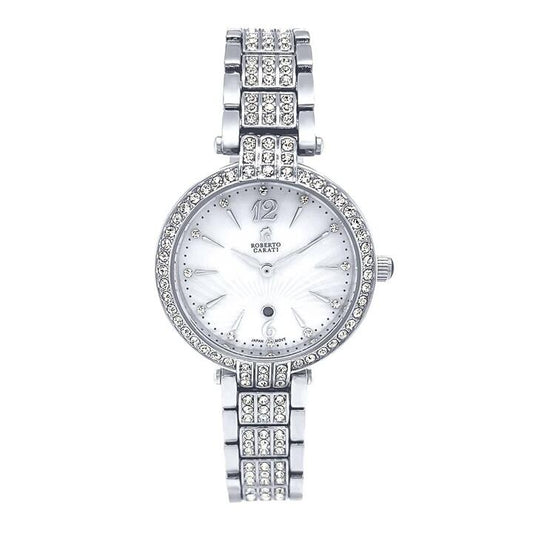 Image of Watches. Productname: Roberto Carati Winslet Crystal Silver Women's Watch M9061-V3 in Watch colour by brand - Roberto Carati