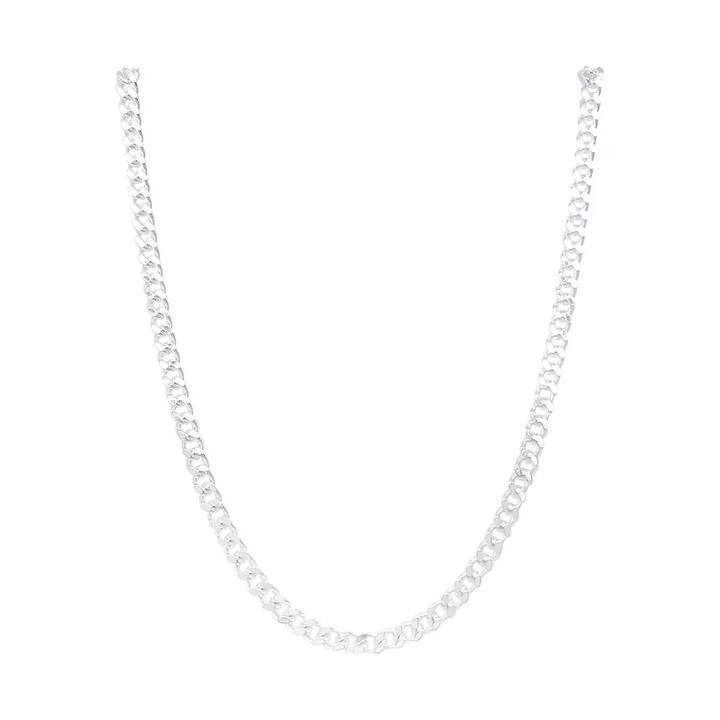 Image of Necklaces. Productname: 60cm 5.5mm-6mm Curb Chain Necklace in Sterling Silver in Silver colour by brand - Bevilles