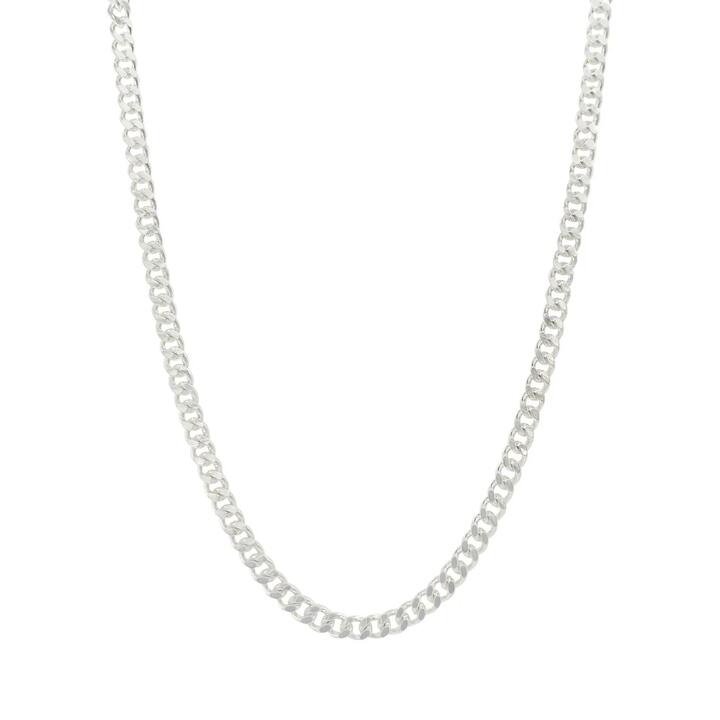 Image of Necklaces. Product name - 45cm 3mm Width Curb Chain Necklace in Sterling Silver in colour by brand - Bevilles