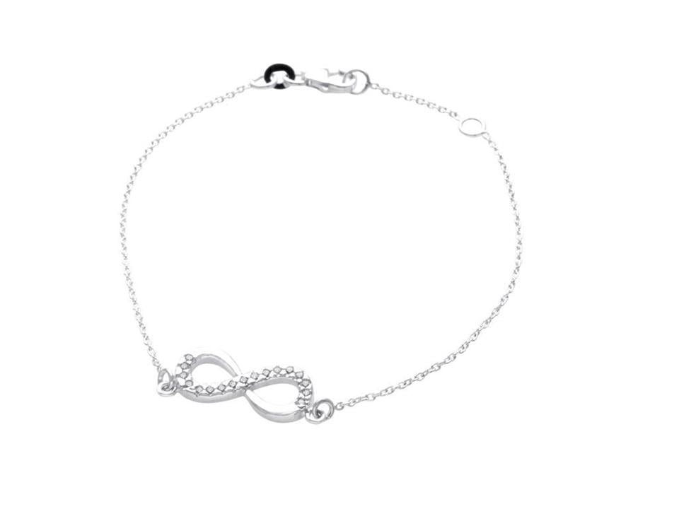 Image of Bracelets. Productname: 19cm Sterling Silver Infinity Belcher Bracelet in Silver colour by brand - Bevilles