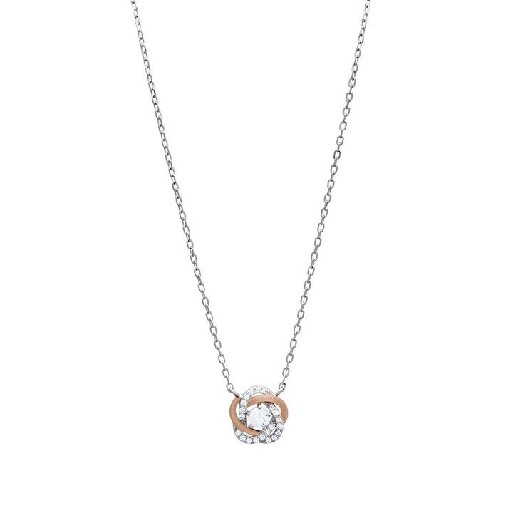 Image of Charms. Product name - 45cm Cubic Zirconia Twist Necklace in Sterling Silver in colour by brand - Bevilles