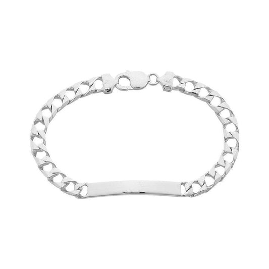 Image of Bracelets. Productname: Sterling Silver Men's 22cm ID Bracelet in Silver colour by brand - Bevilles