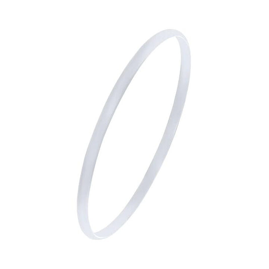 Image of Jewelry. Productname: Sterling Silver Plain 1/2 Round Solid Bangle 4mm x 66mm in Silver colour by brand - Bevilles