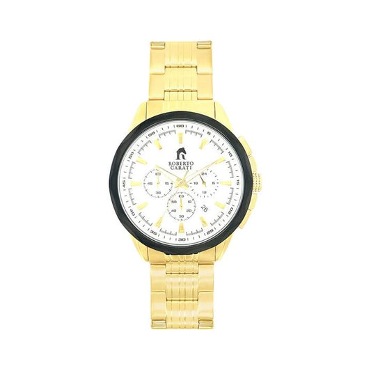 Image of Watches. Productname: Roberto Carati Gareth White and Gold Men's Watch CA262-2-V1 in Watch colour by brand - Roberto Carati