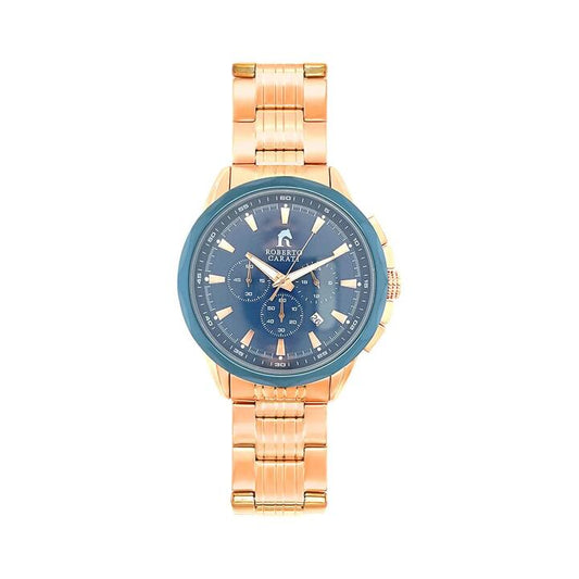 Image of Watches. Productname: Roberto Carati Gareth Blue and Rose Gold Men's Watch CA262-V6 in Watch colour by brand - Roberto Carati
