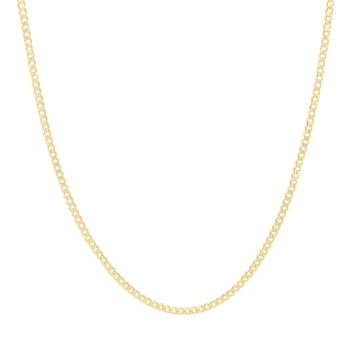 Image of Necklaces. Productname: 9kt Yellow Gold Rounded Curb Chain Necklace 50cm in Gold colour by brand - Bevilles