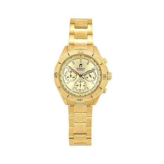 Image of Watches. Productname: Roberto Carati Apollo Yellow Gold Toned Men's Watch AS6011-V6 in Watch colour by brand - Roberto Carati