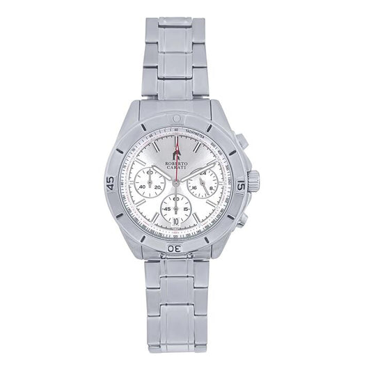 Image of Watches. Productname: Roberto Carati Apollo Silver Toned Men's Watch AW6011-V5 in Watch colour by brand - Roberto Carati