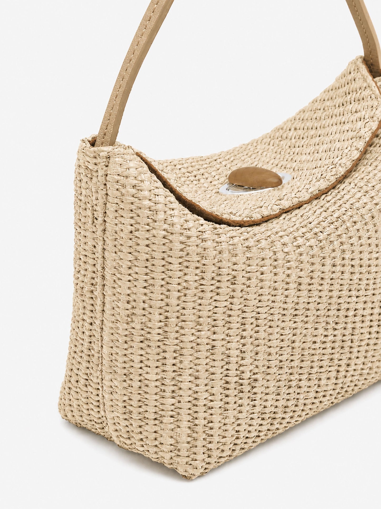 CHRISTOPHER ESBER Turnlock Raffia Mini Bag (Natural)