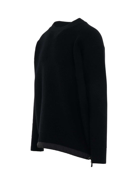 SACAI Wool Knit Pullover (Black)
