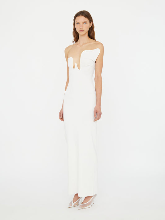 Christopher Esber Salacia Wire Strapless Dress (White)