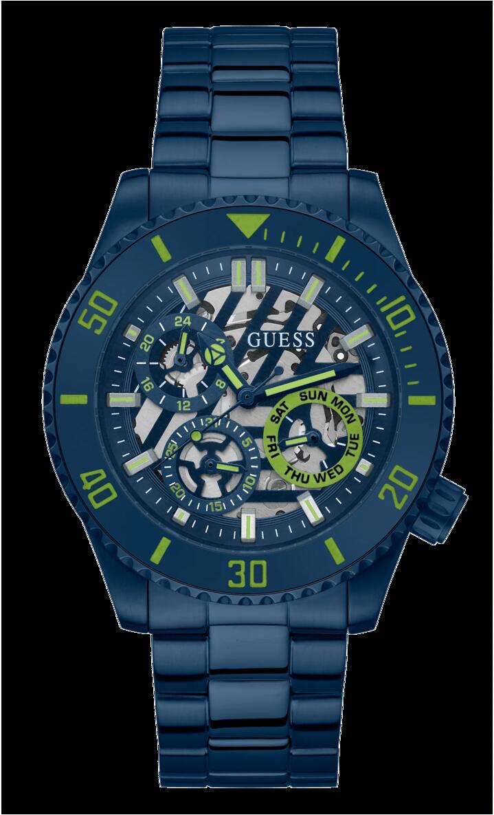 Image of Watches. Productname: Guess Axle Navy Men's Watch GW0488G4 in Watch colour by brand - Guess