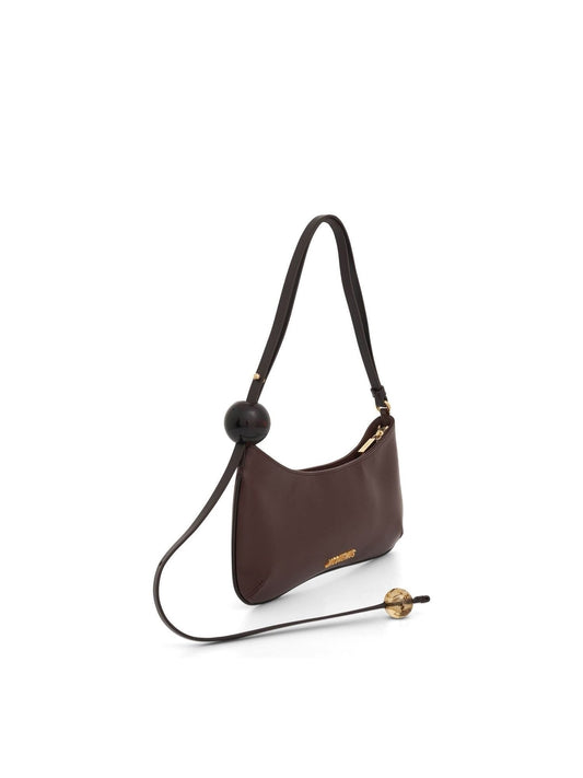 JACQUEMUS Le Bisou Perle Leather Bag (Brown)